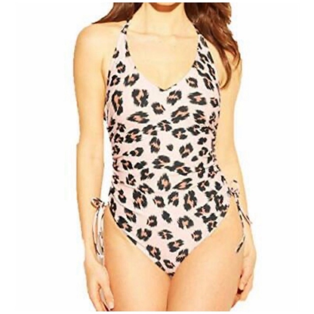 KONA SOL Tortoise Ring One Piece Swimsuit Sz‎ L NWT